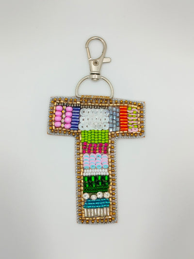 Multicolor 'T' Bag Charm