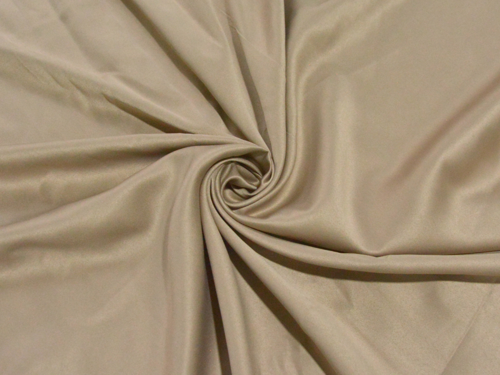 Cream  Plain Malai Satin Fabric