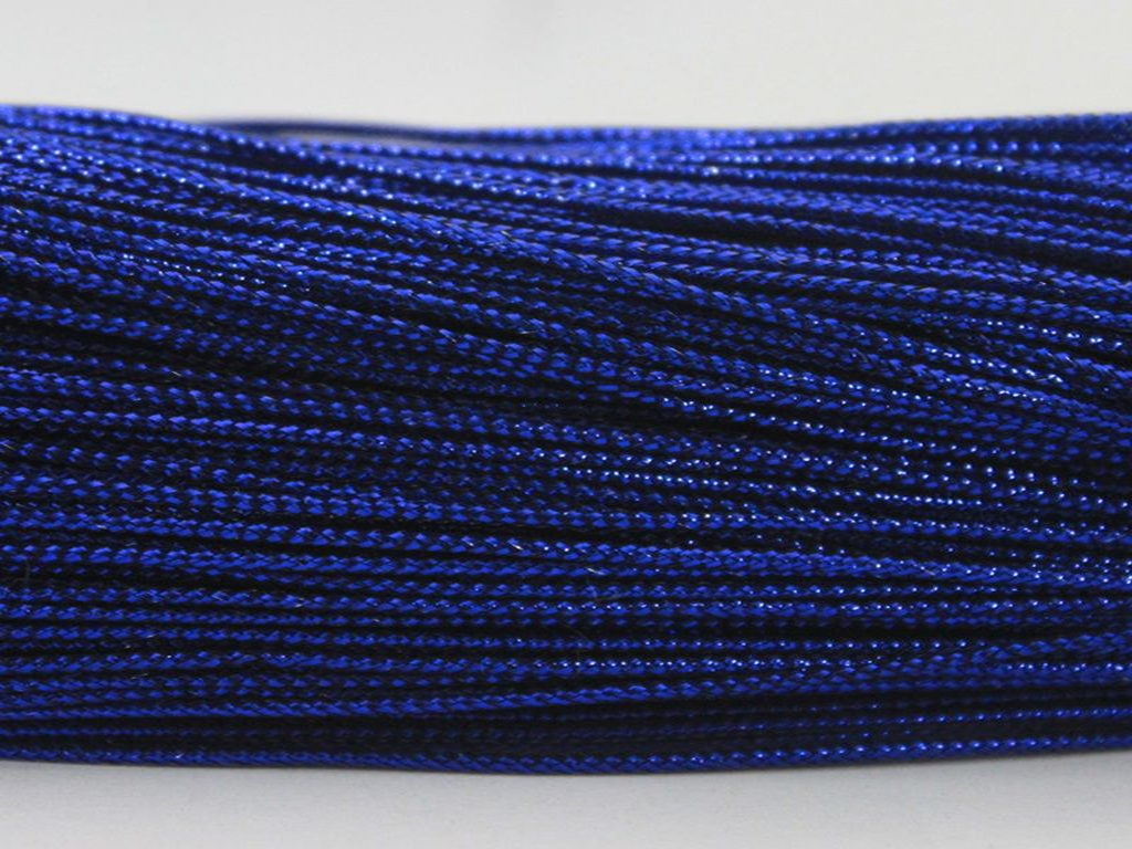 Dark Blue Metallic Braided Zari Threads (Wholesale)