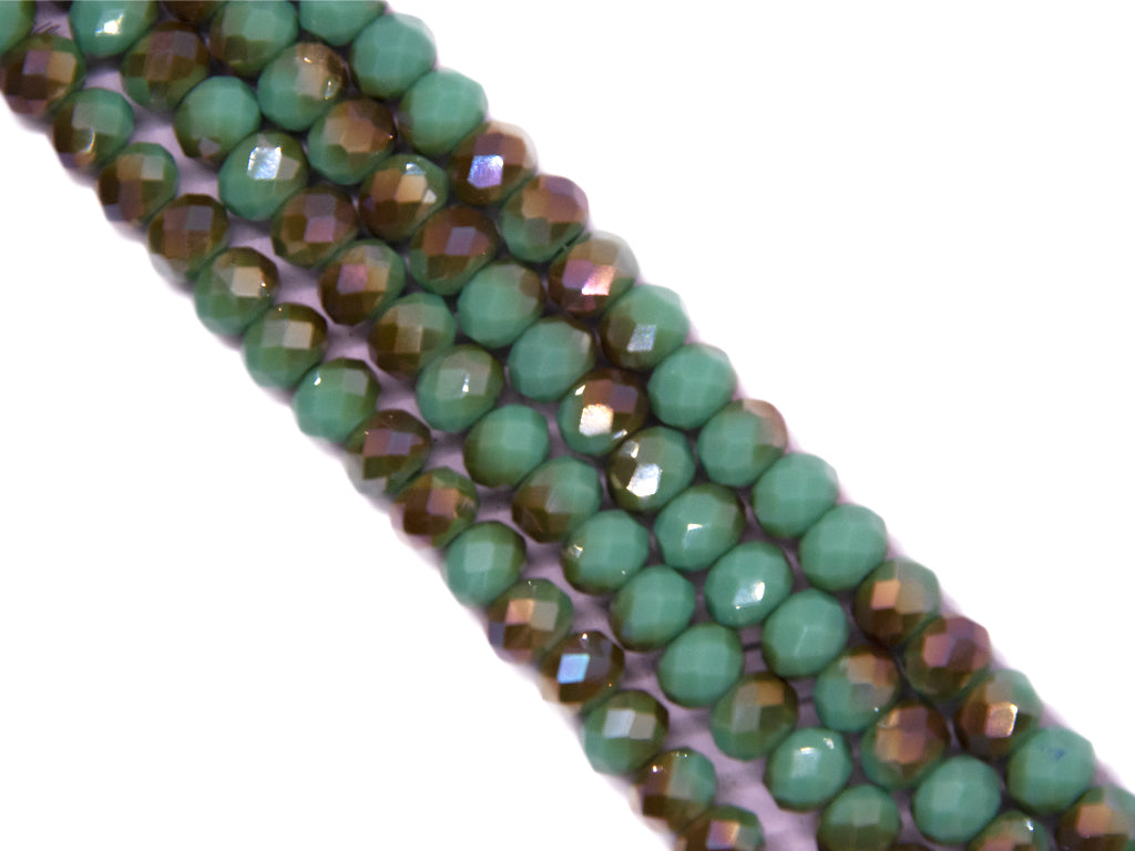 Teal Green Double Tone Crystal Beads