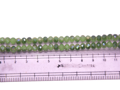 Light Green Double Tone Crystal Beads