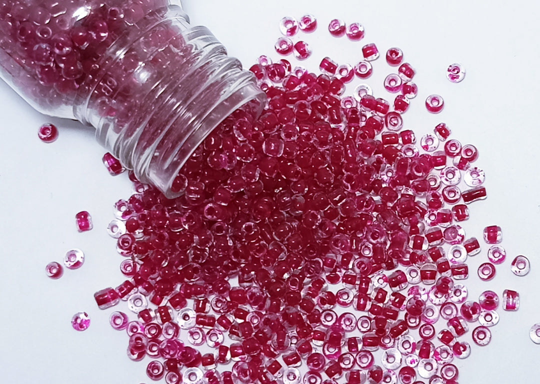 Dark Red Inside Dyed Round Rocailles Glass Seed Beads (Wholesale)