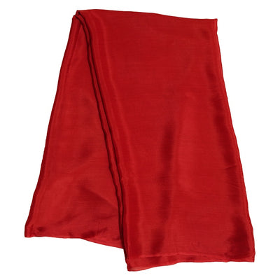 Red Plain Viscose Chinon Chiffon Fabric (Wholesale)