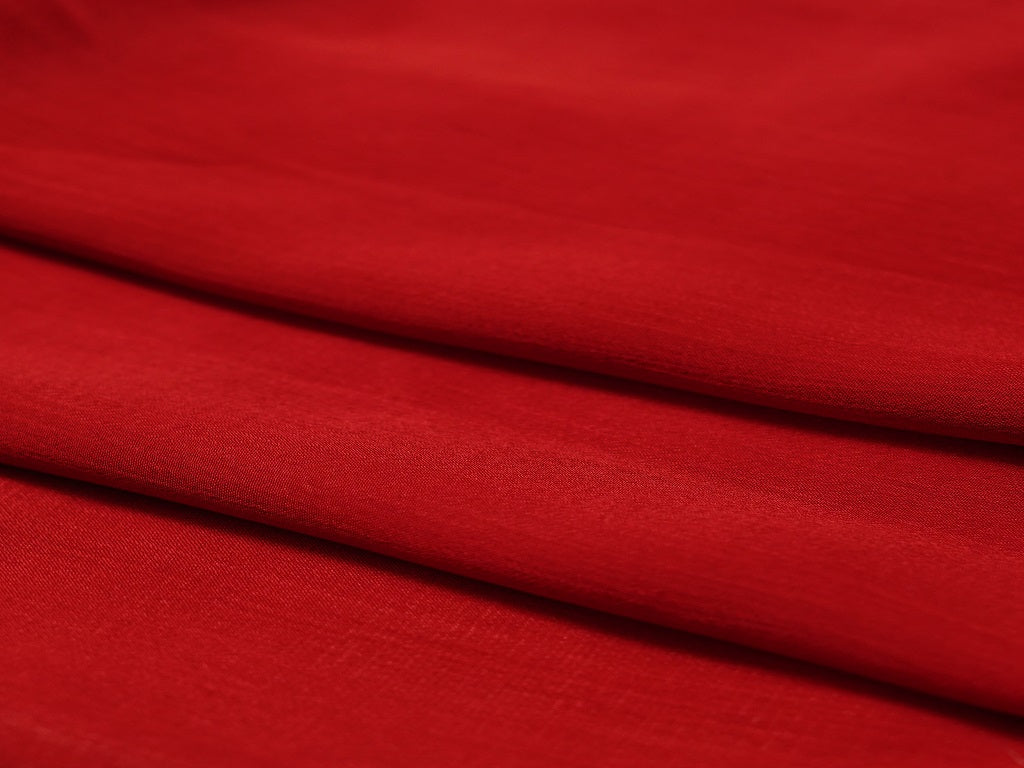 Red Plain Viscose Chinon Chiffon Fabric (Wholesale)