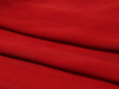 Red Plain Viscose Chinon Chiffon Fabric (Wholesale)