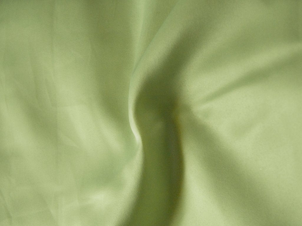 Pastel Muted Olive Green Plain Malai Satin Fabric (Wholesale)