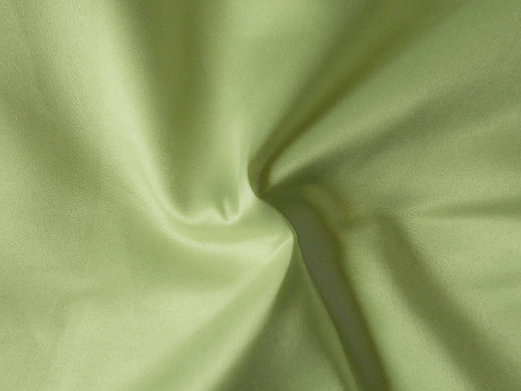 Pastel Muted Olive Green Plain Malai Satin Fabric (Wholesale)