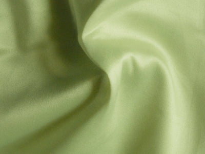Pastel Muted Olive Green Plain Malai Satin Fabric (Wholesale)