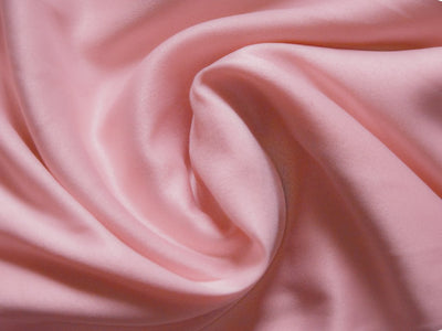 Pastel Mauve Pink Plain Malai Satin Fabric (Wholesale)