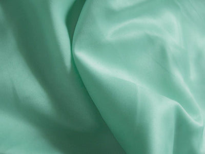 Pastel Mint Green Plain Malai Satin Fabric