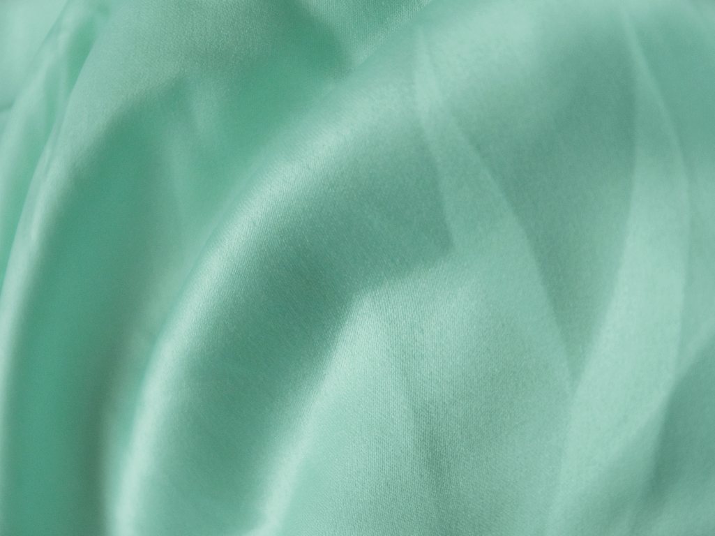 Pastel Mint Green Plain Malai Satin Fabric