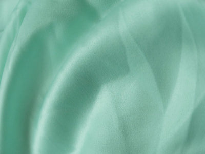 Pastel Mint Green Plain Malai Satin Fabric