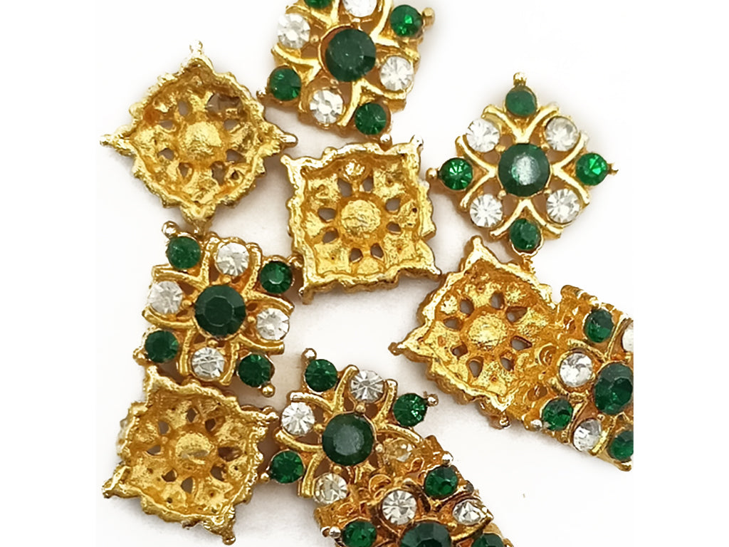 Multicolor Square Kundan Stone