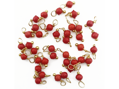 Red Glass Loreal Beads