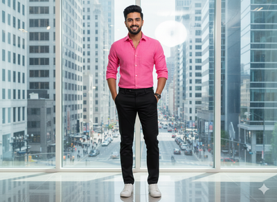 गरम गुलाबी सूती लिनन कपड़ा