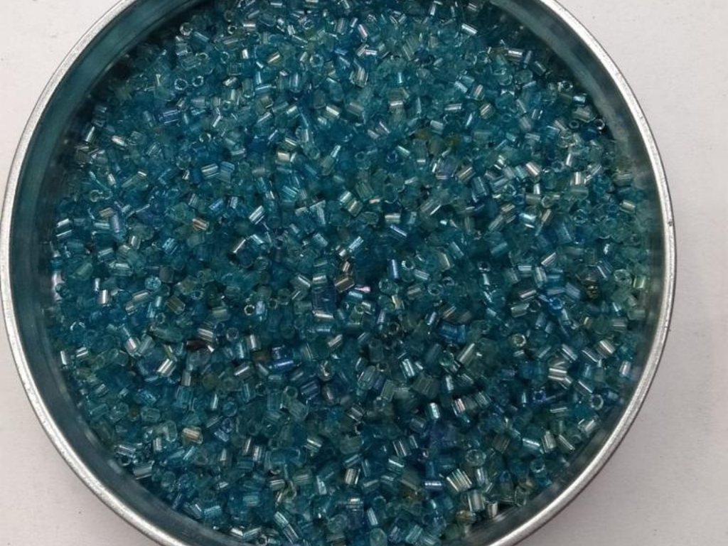 Dull Blue 2 Cut Glass Seed Beads- 2 mm