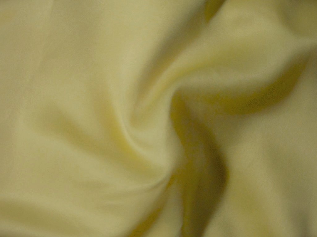 Pastel Yellow Plain Malai Satin Fabric