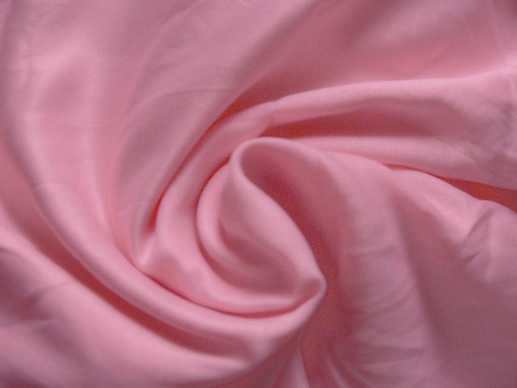 Pastel Baby Pink Plain Malai Satin Fabric (Wholesale)