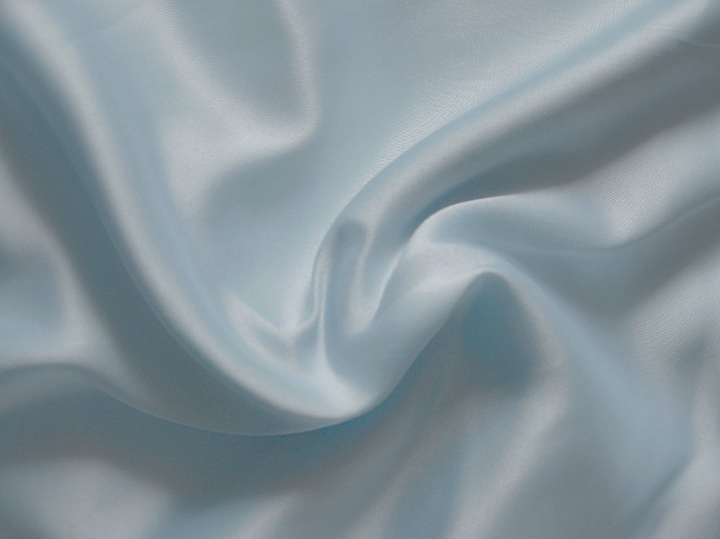Pastel Baby Blue Plain Malai Satin Fabric (Wholesale)