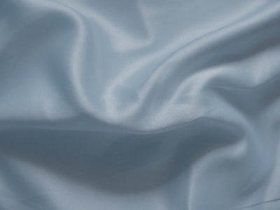 Pastel Baby Blue Plain Malai Satin Fabric (Wholesale)