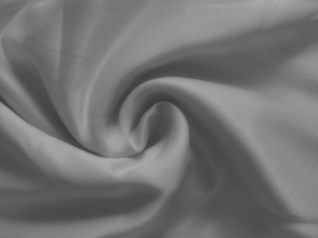 Pastel Light Gray Plain Malai Satin Fabric (Wholesale)