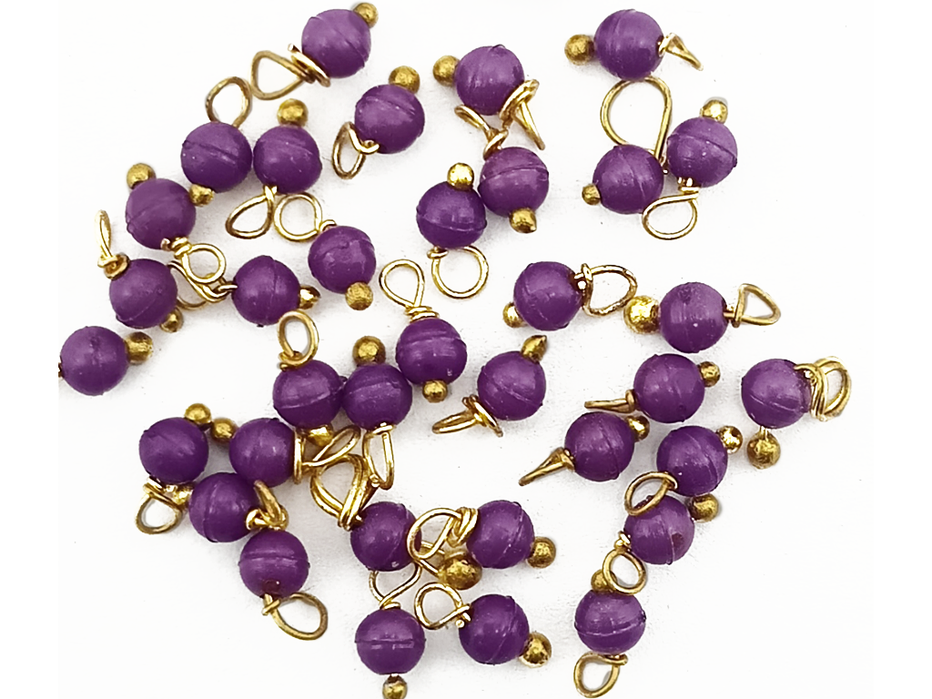 Purple Glass Loreal Beads