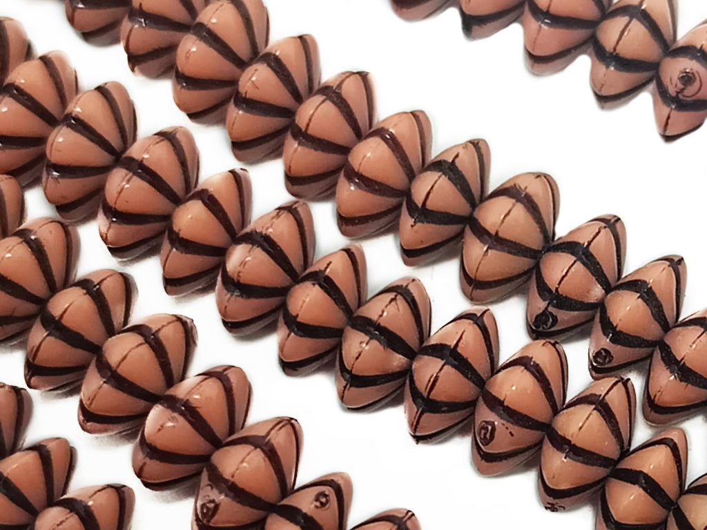 Brown Circular Plastic Bunch Beads