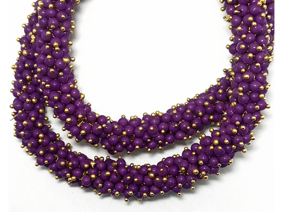 Purple Glass Loreal Beads