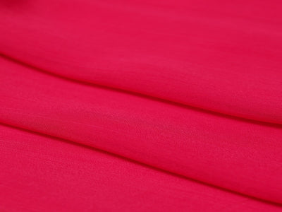 Dark Pink Plain Viscose Chinon Chiffon Fabric (Wholesale)