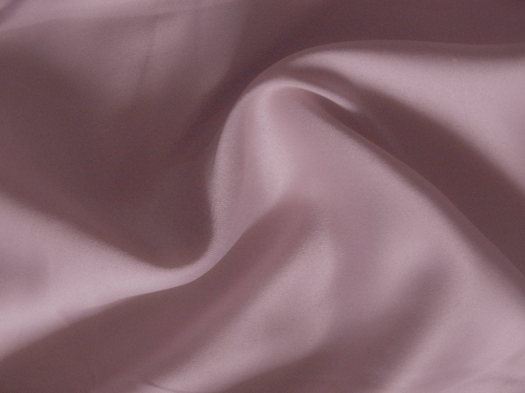 Pastel Dusty Pink Plain Malai Satin Fabric (Wholesale)