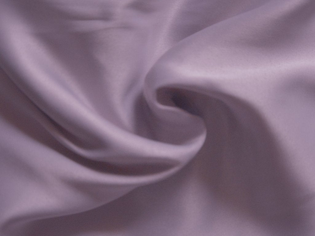 Pastel Light Lavender Plain Malai Satin Fabric (Wholesale)