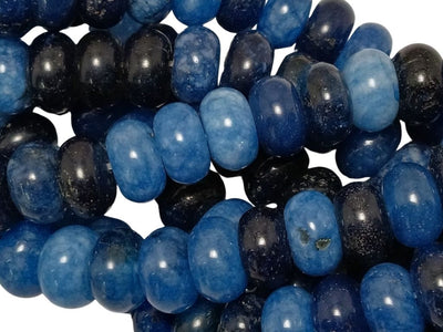 Sea Blue Circular Natural Stone Beads