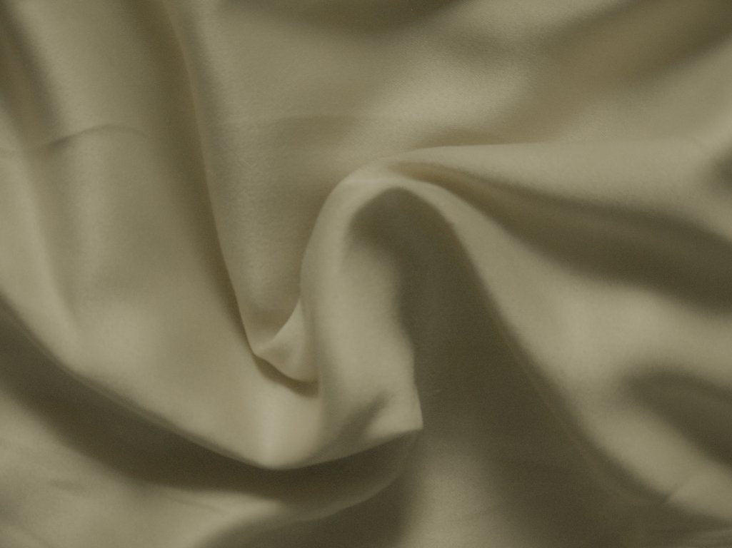 Pastel Ivory Plain Malai Satin Fabric