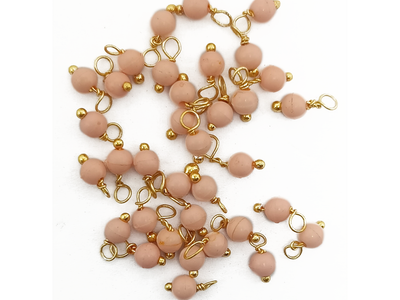Peach Glass Loreal Beads