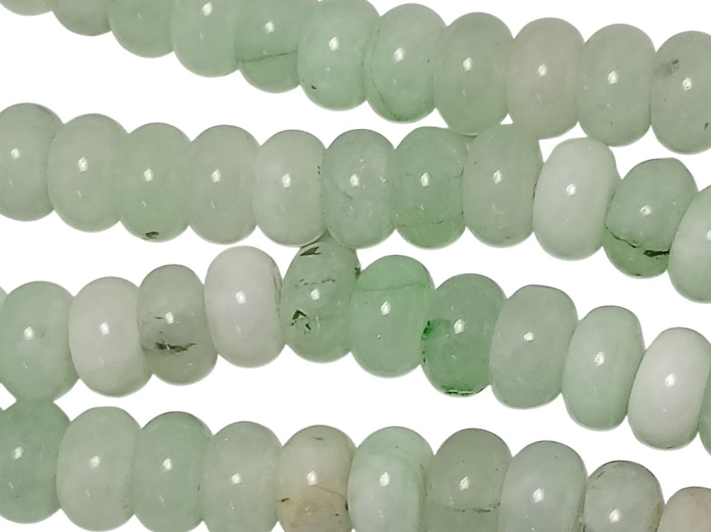 Teal Green Circular Natural Stone Beads