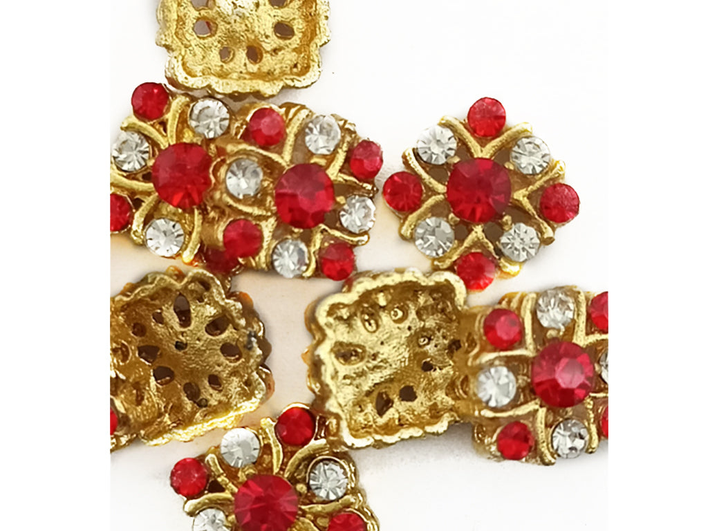 Multicolor Square Kundan Stone