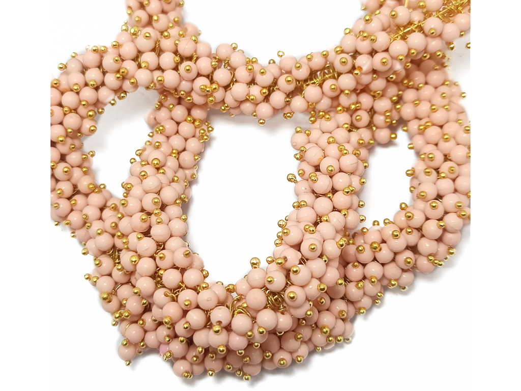 Peach Glass Loreal Beads