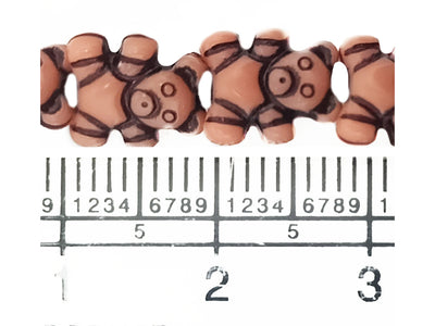 Brown Teddy Bear Plastic Bunch Beads