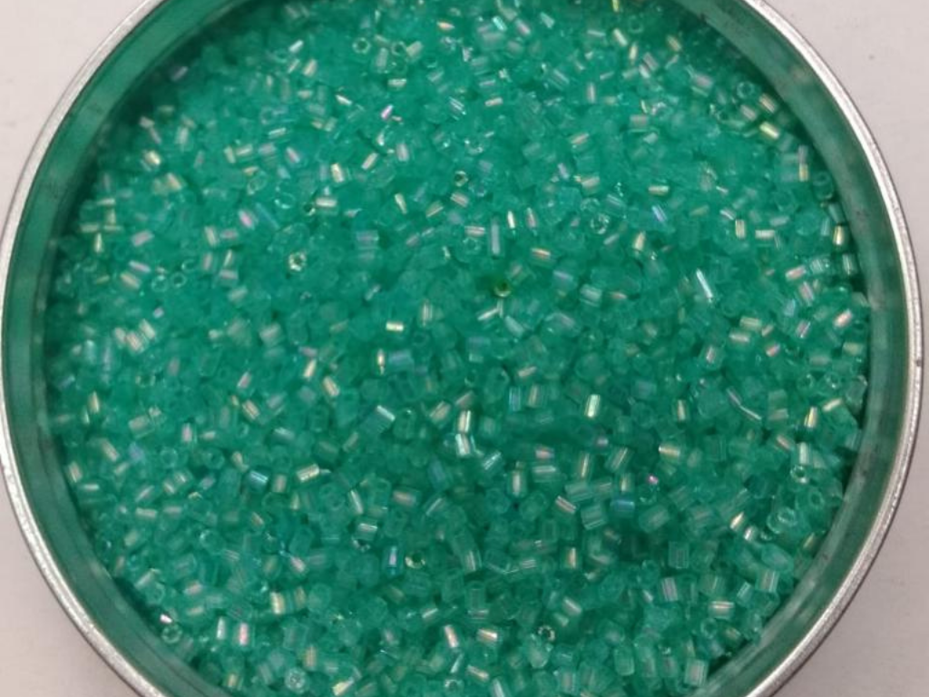 Light Green Lustre Silverline 2 Cut Glass Seed Beads- 2 mm