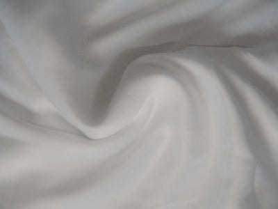 Glossy White Plain Malai Satin Fabric