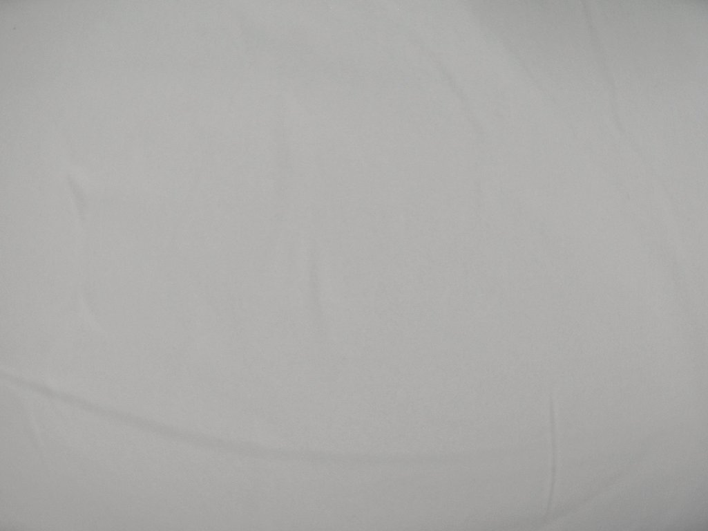 Glossy White Plain Malai Satin Fabric