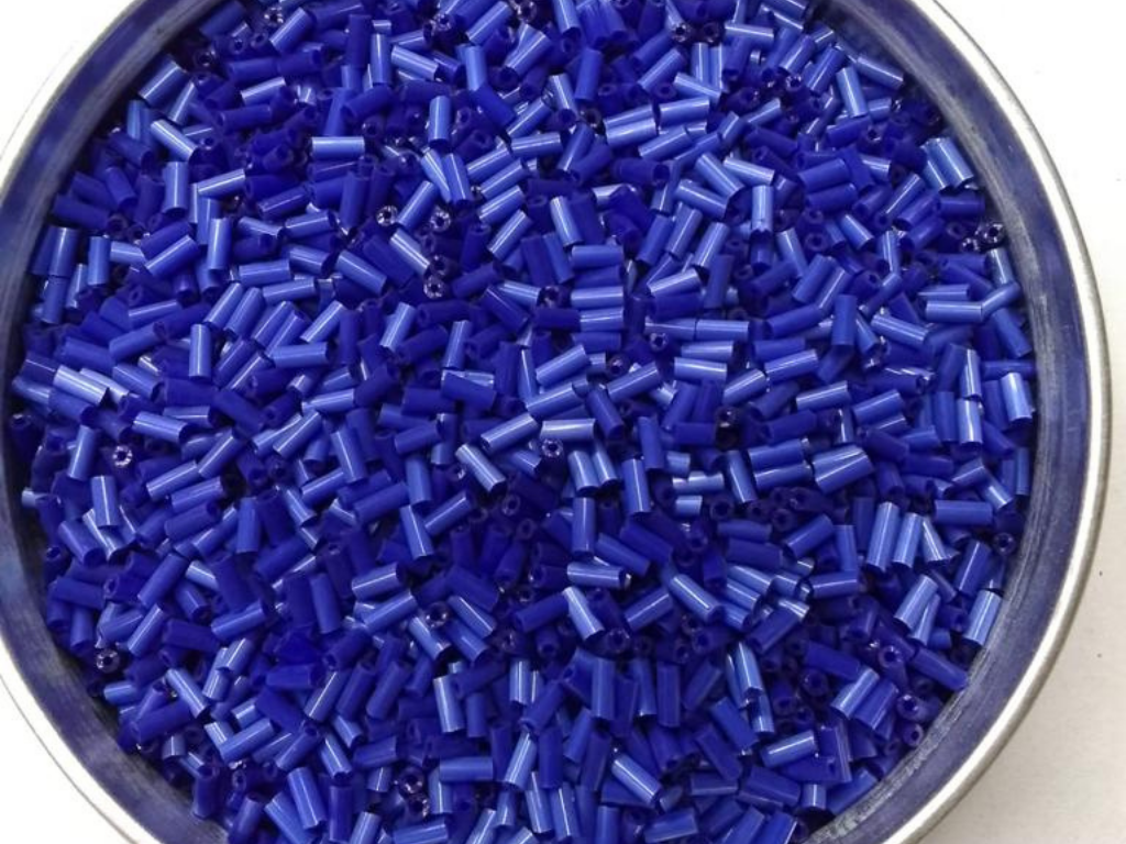 Royal Blue Pipe Glass Seed Beads- 4.5 mm