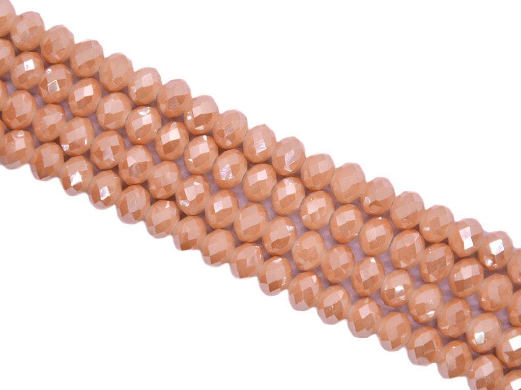 Peach Double Tone Crystal Beads