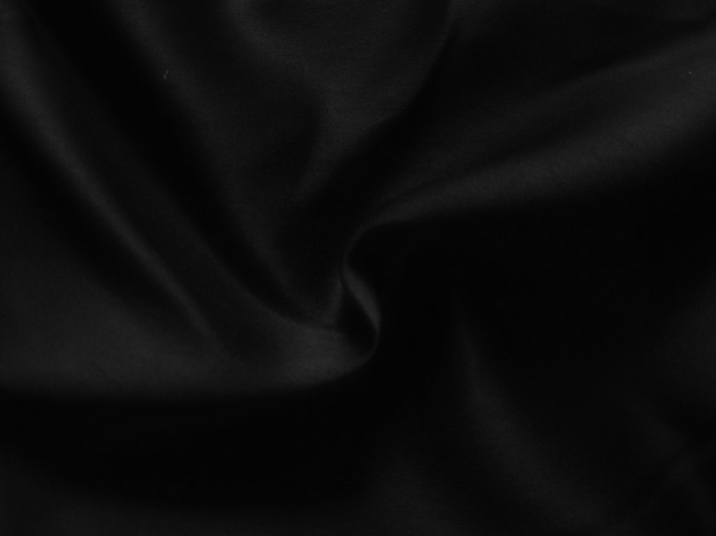 Glossy Black Plain Malai Satin Fabric (Wholesale)