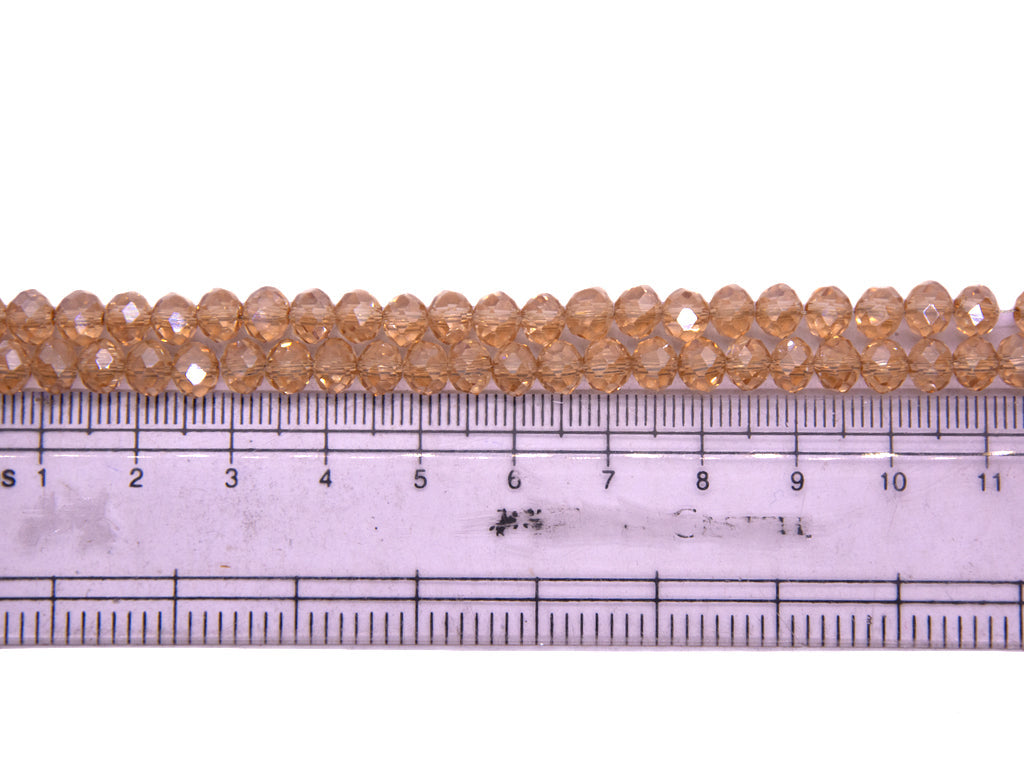 Light Peach Transparent Double Tone Crystal Beads