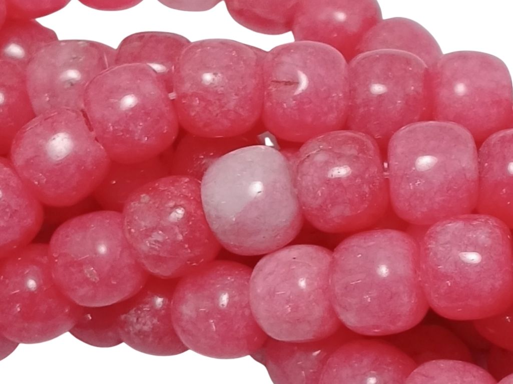 Baby Pink Circular Natural Stone Beads