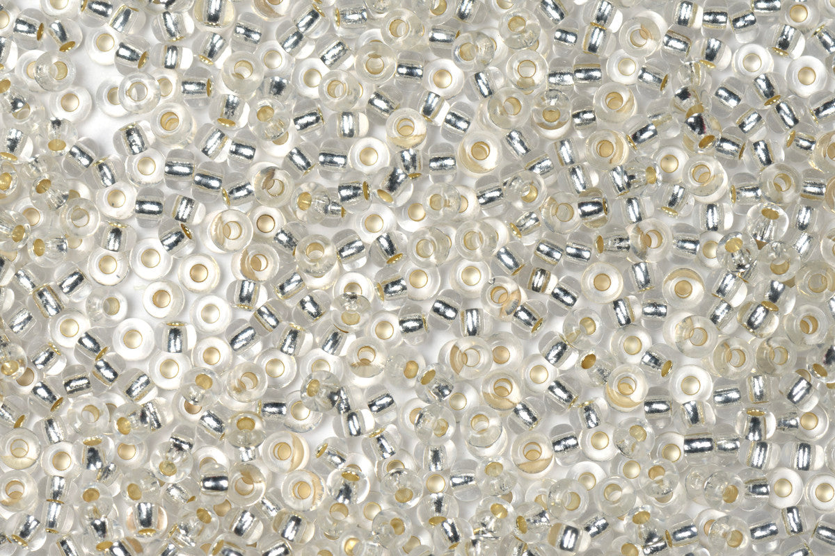 Transparent Preciosa Silverline Seeds Beads