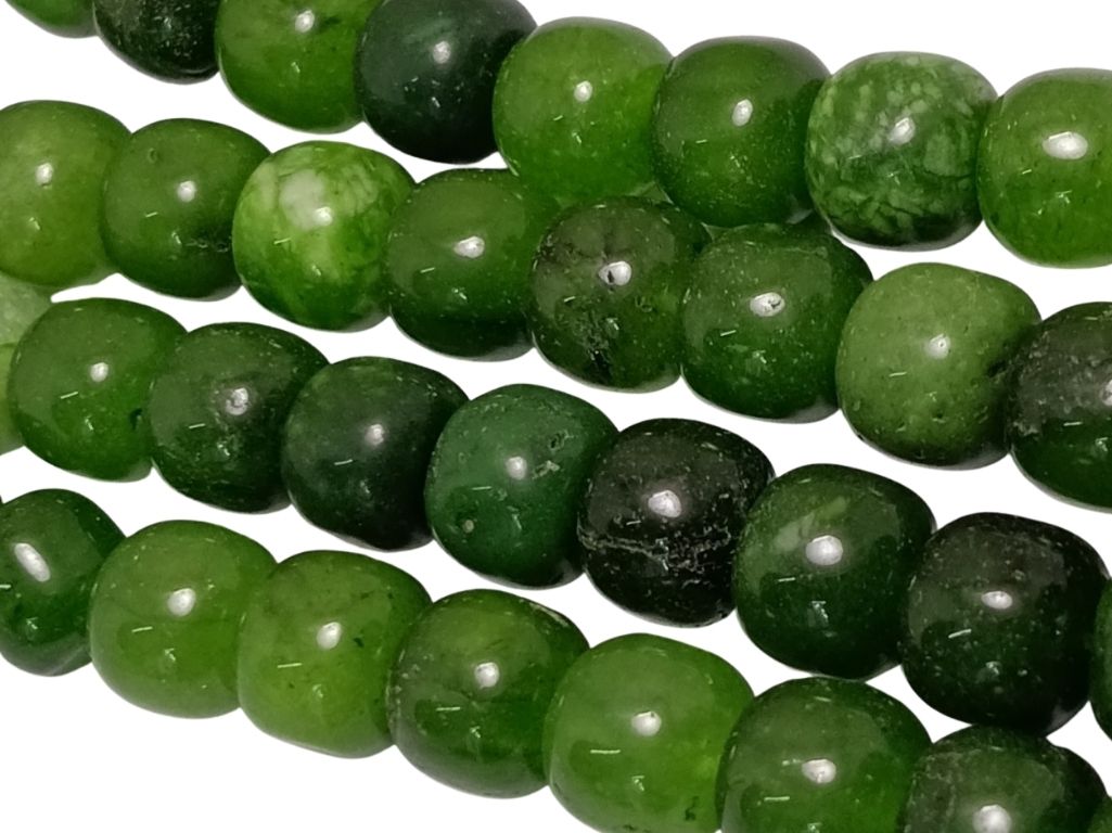 Green Circular Natural Stone Beads