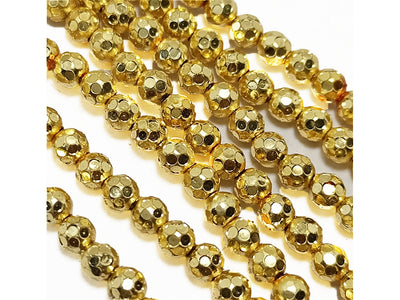 Antique Golden Spherical Polished Brass Beads