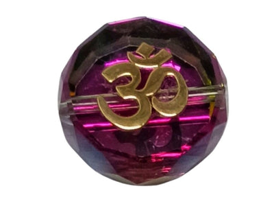 Purple Embossed Designer Glass Beads